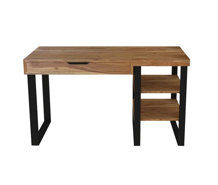 FURNISHIAA Wooden Study & Computer Table With Drawer and Shelves for Home & Office