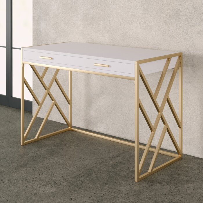FURNISHIAA Sheesham Wood White Designer Console and Study Table, Multipurpose Table For Home & Office