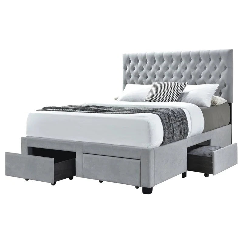NightCraft Fluffy Upholstered Bed