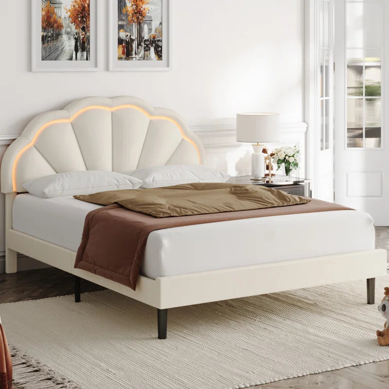 NightCraft Flowerboard Upholstered Bed