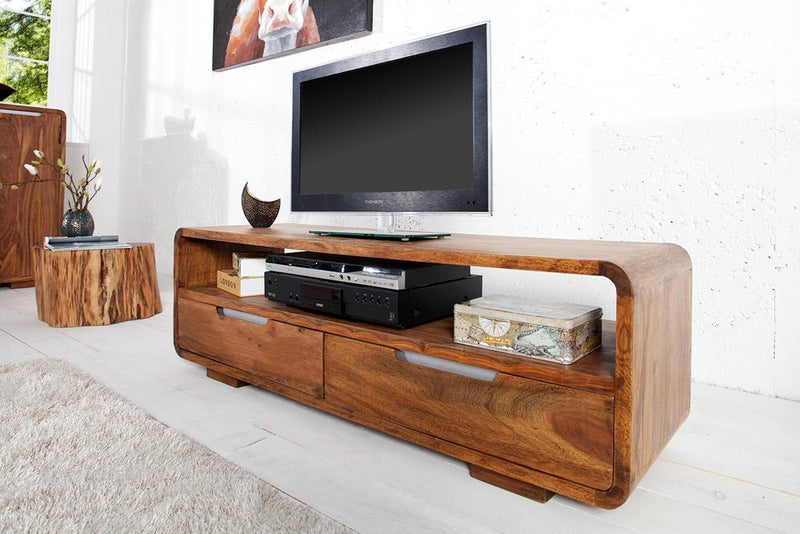 Solid sheesham wood showcase tv unit cabinet - Furnishiaa