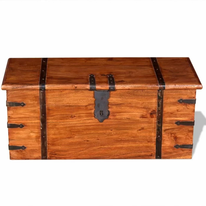 Solid Sheesham Wood Trunk Doubles As Coffee Table