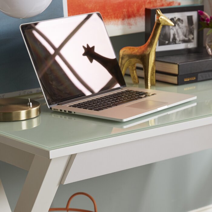 FURNISHIAA White Elegant Study & Writing Table for Home & Office, Multipurpose Table