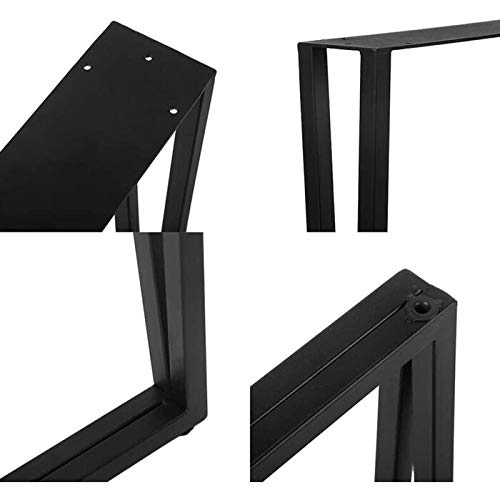 Metal Legs Set of 2 Square Tube for Table Computer and Study Desk