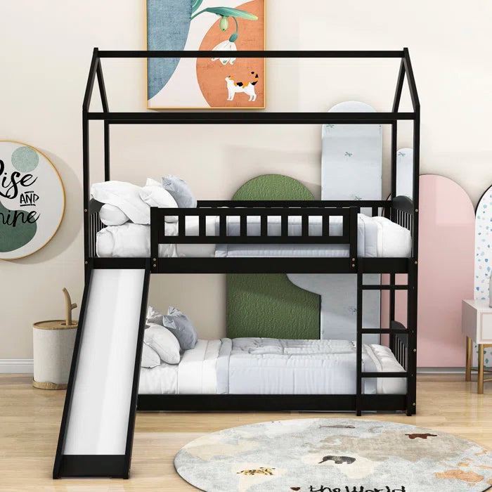Siblings 2 Level Hut Iron Bunk Bed