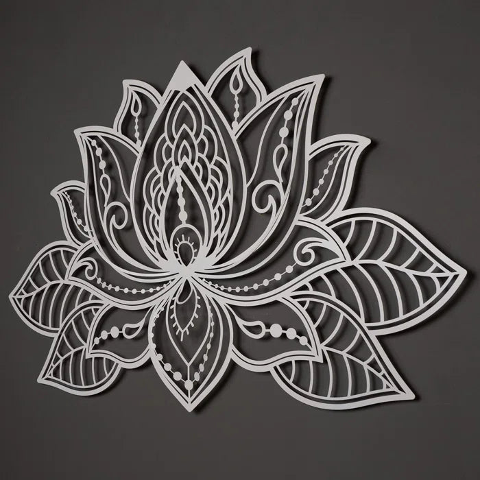 Metal 3D Lotus Wall Hanging Wall Art for Home & Décor