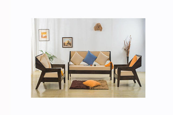 Solid Wood 5 Seater Sofa Set for living room