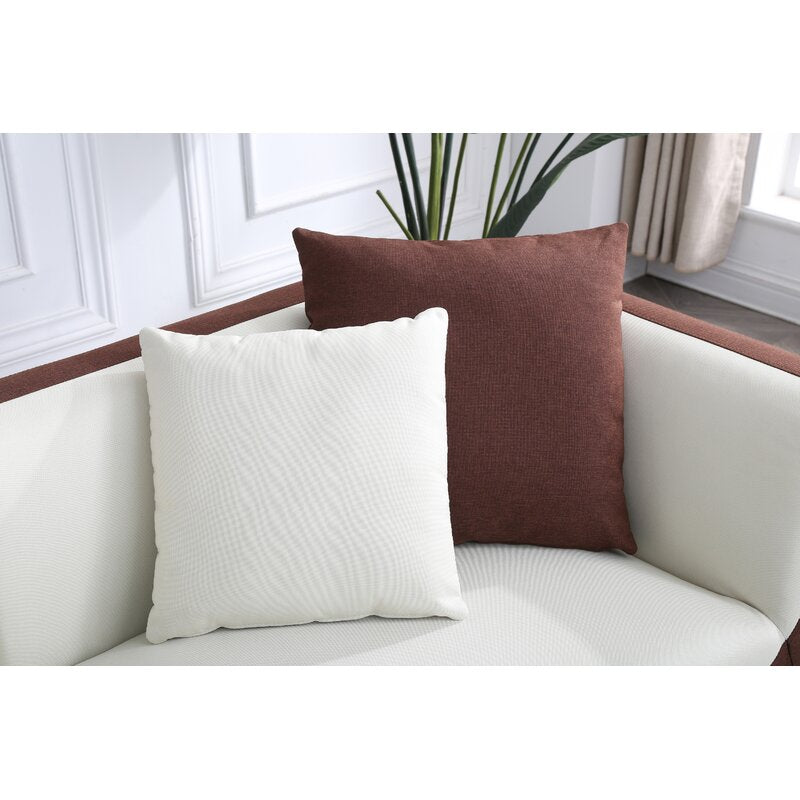 Designer Useful Modular Brown/cream White Sofa Set For Living Room
