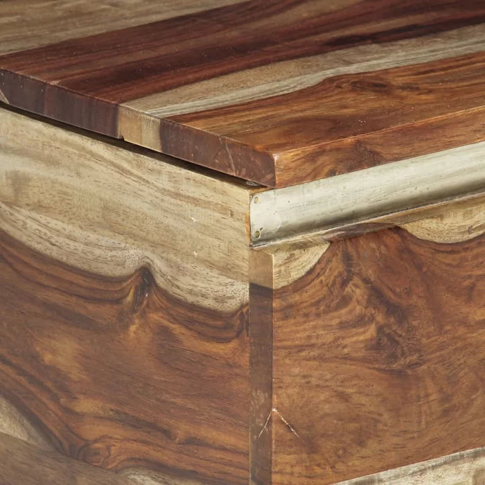 Solid Sheesham Wood Accent Trunk Doubles As Coffee Table