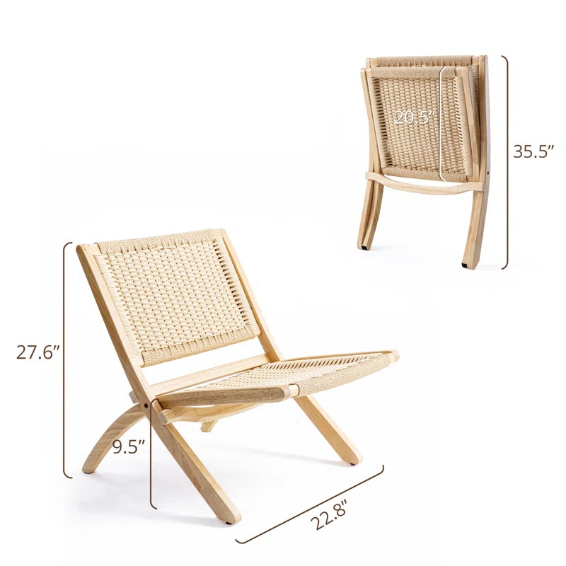 Furnishiaa Solid Wood Folding Chair