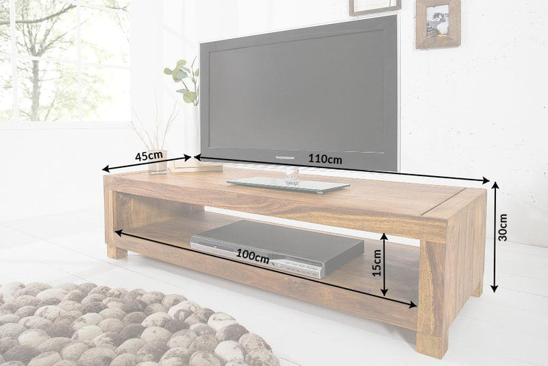 Solid sheesham wood showcase tv unit cabinet - Furnishiaa