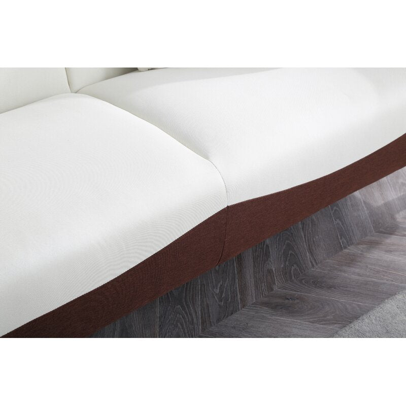 Designer Useful Modular Brown/cream White Sofa Set For Living Room