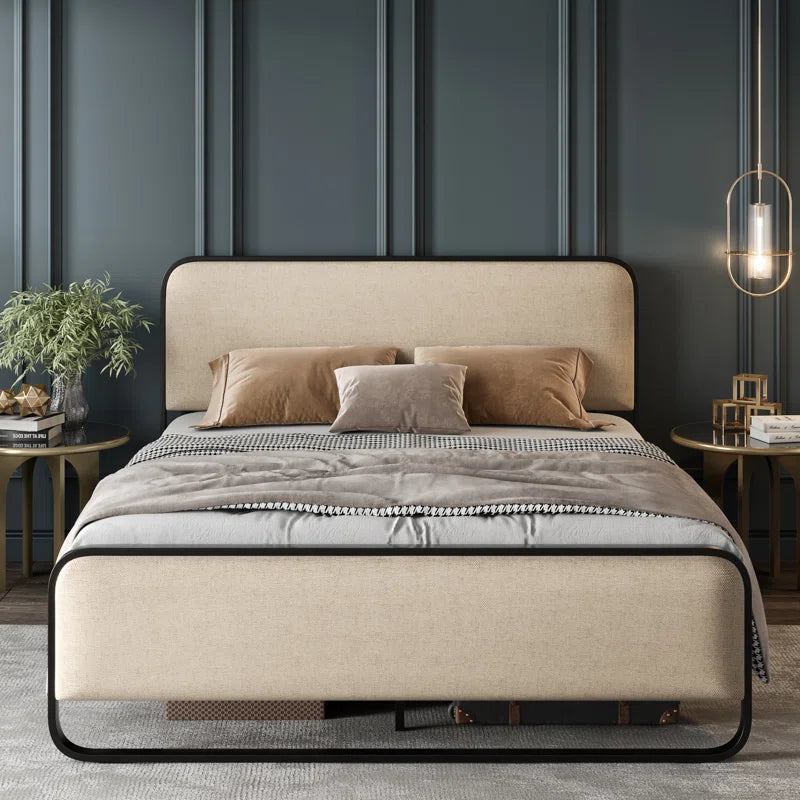 NightCraft Minimal Design Upholstered Bed