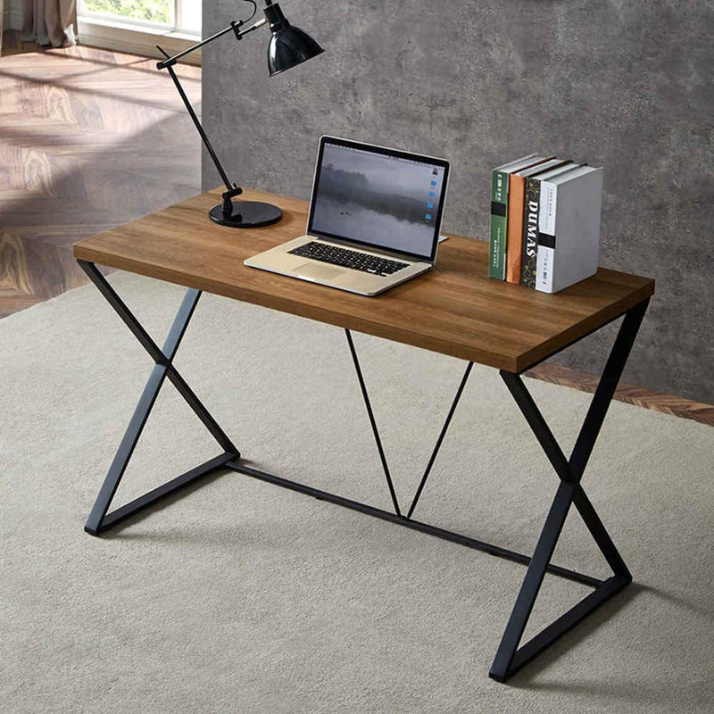 Solid Sheesham Wood & Iron Study Desk Office computer table for home office - Furnishiaa