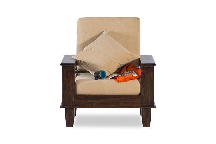 Furnishiaa Solid Sheesham Wood Sofa set for living room - Walnut