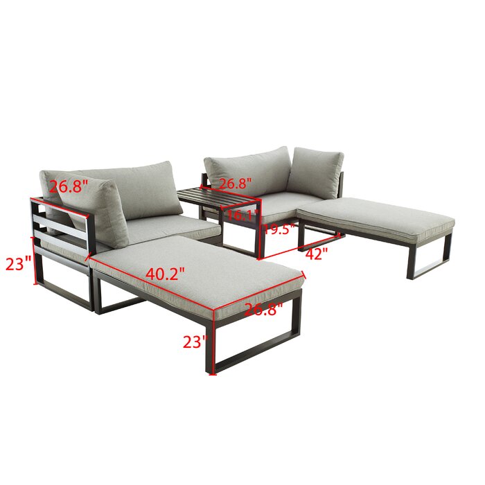 ModernMetal Innovative Sofa Set with Iron Frame