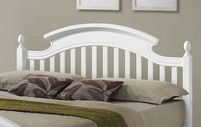 Furnishiaa Royal Designer Bed For Bedroom (White)