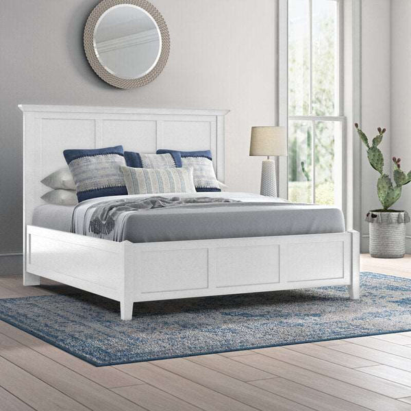 Furnishiaa Royal Low Profile Standard Bed For Bedroom ( White & Black )