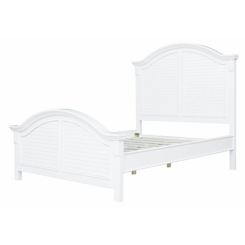 Furnishiaa Royal Low Profile Standard Bed For Bedroom (White)